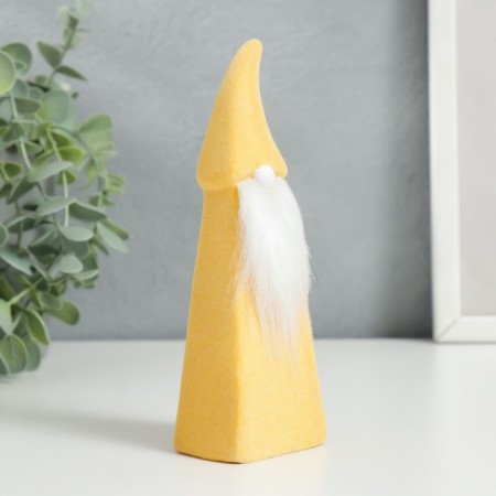 Souvenir Ceramics "Bearded Dwarf in the High cap" Yellow phlock 15.3x3.2x5 cm-1