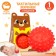 Developing tactile ball "Bear", with a squeak, 1 pc, crumb I