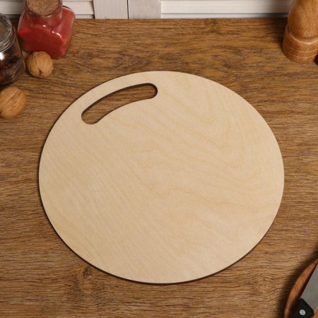 Set of boards of cutting double -sided, round, handle cut, 3 pieces-3