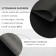 Artificial leather, 20 × 29 ± 1 cm, 0.5 mm, 3 pcs, black color