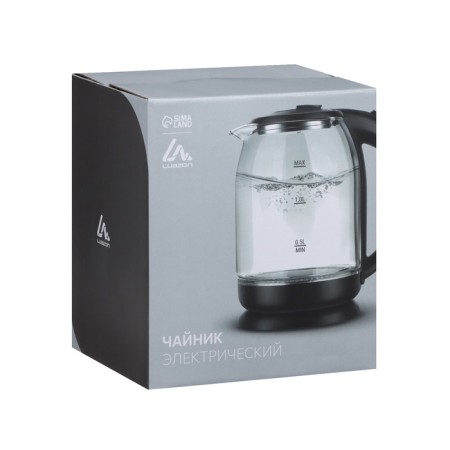Electric kettle Luazon LSK-1801, glass, 1.8 l, 1500-1800 watts, backlight, black-9