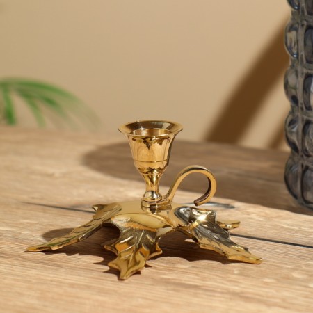 LIVS candlestick 7 cm, brass-1