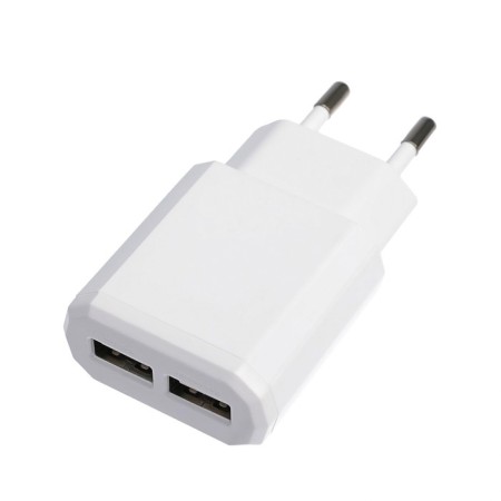 Network charger Luazon LN-120AC, 2 USB, 2.1/1 A, white