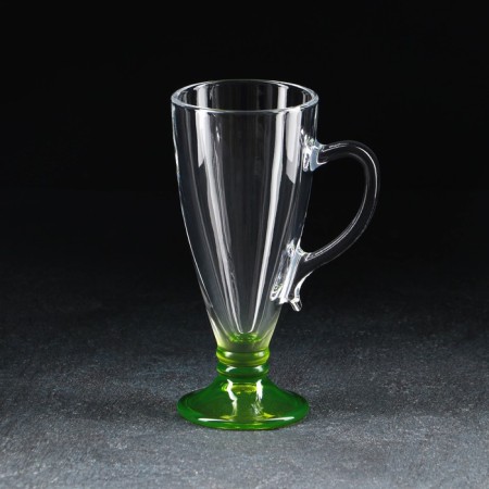 Mug "brightness", glass, 250 ml, color bottom-1