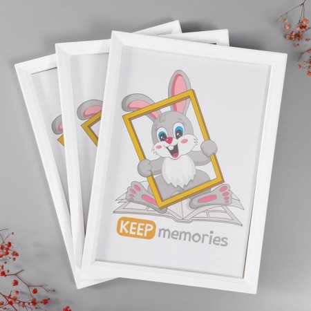 Set of photo frames plastic L-5 21x30 cm (3 pcs.), White