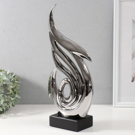 Souvenir Ceramics "Abstraction. Sea arrows" silver 7.5x18.5x41 cm-2