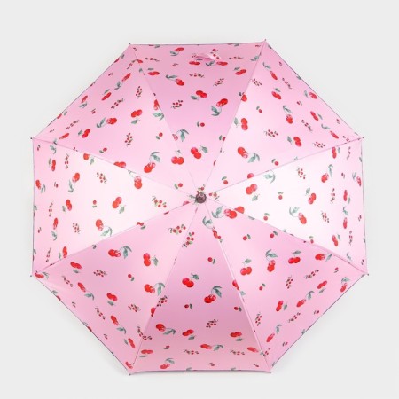 Umbrella - a semiautomatic “cherry” cane, Eponge, 8 spokes, r = 51 cm, color mix-12