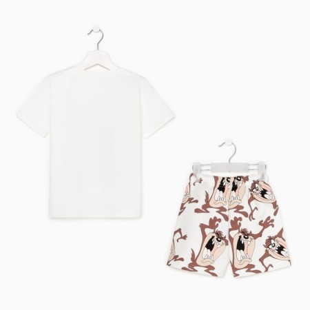 Kit for children (T-shirt, shorts) Looney tunes, white color, height 86-92 cm (1-2)-2