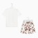 Kit for children (T-shirt, shorts) Looney tunes, white color, height 86-92 cm (1-2)