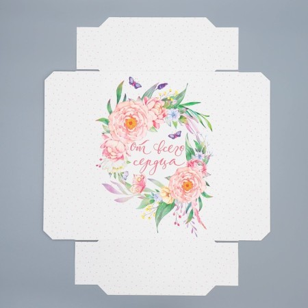 Gift folding box, packaging, "flowers", 30 x 20 x 9 cm-5