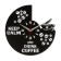 Wall clock, series: kitchen, "coffee", 30 x 30 cm