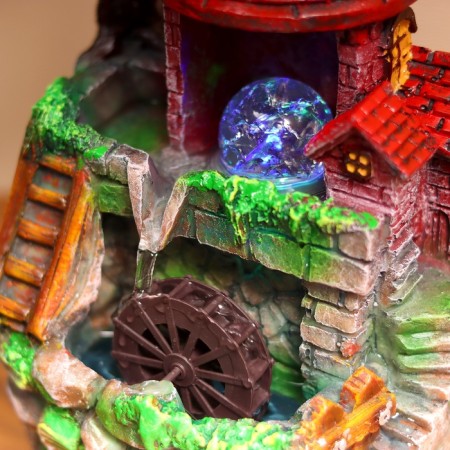 Fountain "Big House with the Stairs" 25x15 cm (with backlight)-1