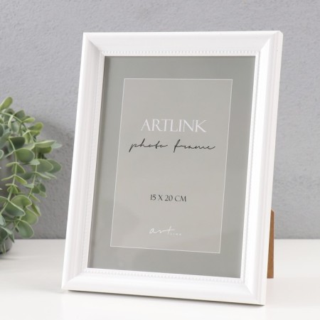 Photo frame Plastic "Gala" 15x20 cm, white (plastic screen)-1