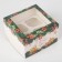 Box for Capcakes "New Year's Gift" 16 x 16 x 10cm, New Year