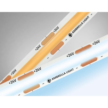 Ambrella GS4703 LED strip, 5 m, IP20, COB, 480 LED/m, 12 W/m, 24V, glow cold white