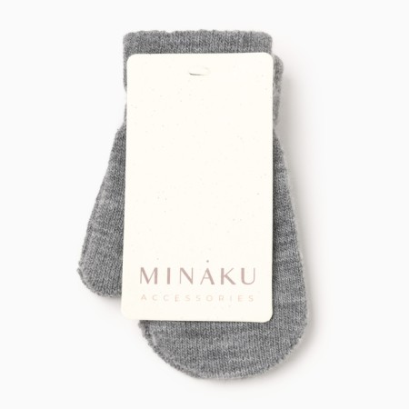 Baby mittens minku, gray color, 13.5 cm-3