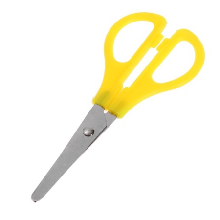 Scissors 13cm plastic handles mix rounded ends blade with a ruler-4