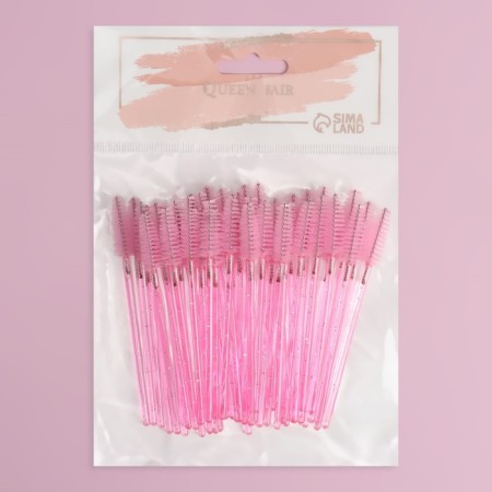 A set of brows for eyebrows and eyelashes, 9.5 cm, 50 pcs, pink color-5