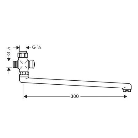 Pour for Hansgrohe mixer, length 300 mm-1