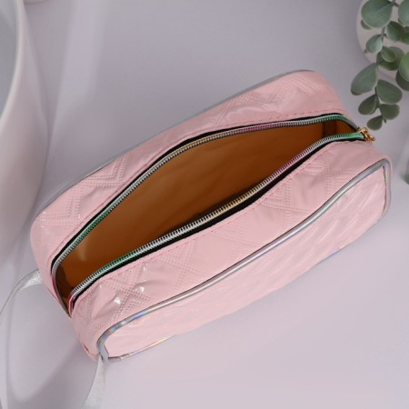Cosmetic bag with zipper, Powder color-3