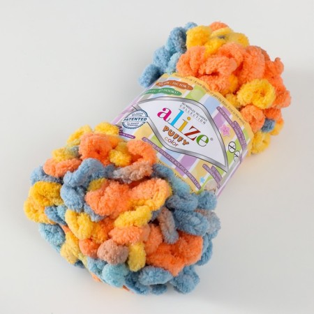 Yarn "Puffy Color" 100 % micropoliester 9m/100g (6314)-1