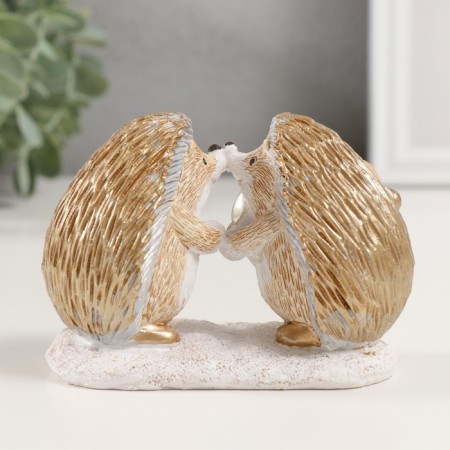 Souvenir Polystone "The Hedgehogs Found Found each other" 10.5x5x7.5 cm-2