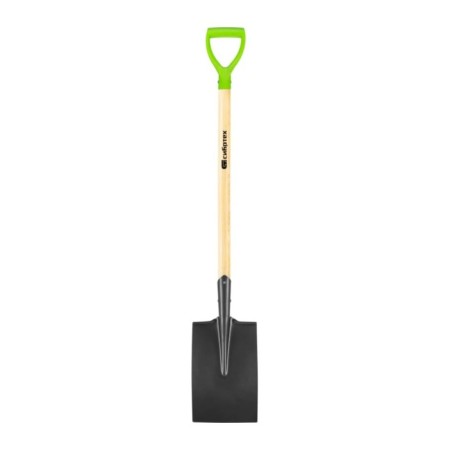 Shovel is universal, rectangular, l = 115 cm, wooden lacquered stalk, Sibrtekh-1