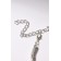 Bracelet with rhinestones "Bright" rectangle, white color in silver, 18 size