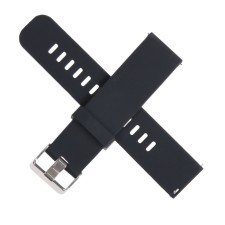 22 mm watch strap, with quick-detachable studs, silicone, L-21.5 cm, black