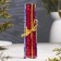 A set of candles of bilies, 1.5x 15 cm, 2 pieces, ruby ​​metallic