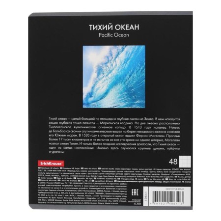 Notebook of 48 sheets in the Erichkrause Ceal Five Oceans, cover coated cardboard, offset block, whiteness 100%, mix-2