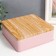Casket Metal Square "ROMBA" Pink, wood cover 6x17x17 cm