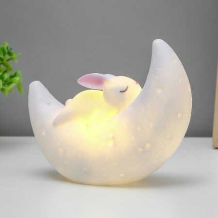 Nightmare "Bunny on the Moon" LED from batteries white 13.5x10 cm-1