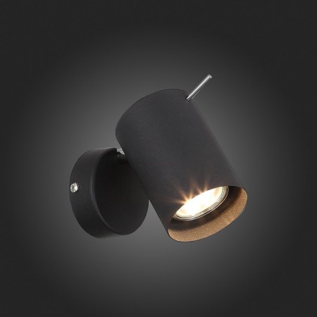 STAST ST LUCE. SL597.401.01. 1x3 W, GU10 LED, 3000K, 8x15.5 cm, black color, chrome-2