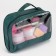 Cosmetic bag with a handle, a green color
