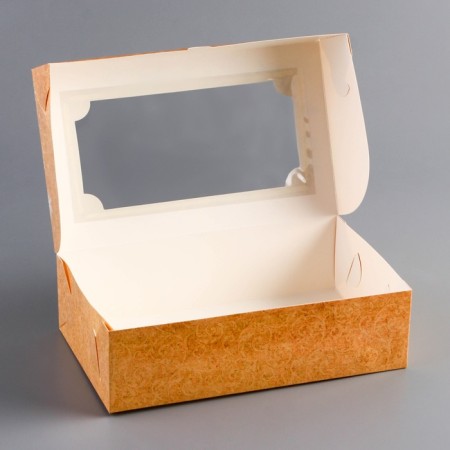 New Year. The box is folding, confectionery packaging with the window "Make desire", 25 x 15 x 7 cm-4