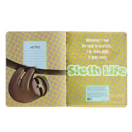 Notebook of 48 sheets in the Caribbean Lanvers cage, covered cardboard, matte lamination Soft Touch, mix-8