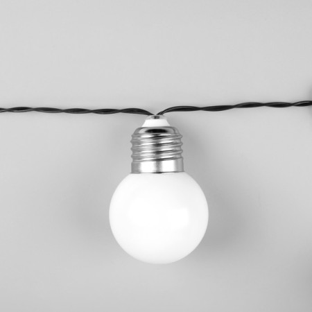 Garland “thread” 2.7 m with nozzles “White Balls”, IP44, Dark Thread, 10 LED, glow of multi, 8 modes, solar battery-4