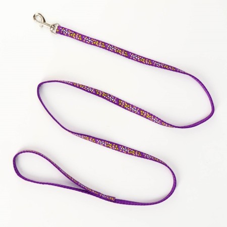 Set "Star Bones", leash 120 x 1 cm, fire 23-35 cm, purple-5