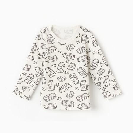 Longsliv children's color white/milk, height 74