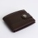 Male purse on a magnet, brown color