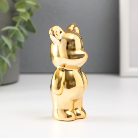 Souvenir Ceramics "Bear" gold 5x4x10 cm-2