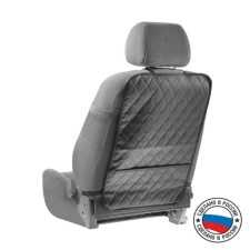 Napkin-nesapinayka on the back of the seat Cartage, eco-leather, with pocket, 60 x 40 cm, black