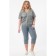 Female trousers, size 54, gray-green color