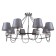 Martina chandelier, 8x40W E14, chromium color