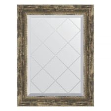 Mirror with engraving in the baguette frame, an old tree with weaving 70 mm, 53x71 cm