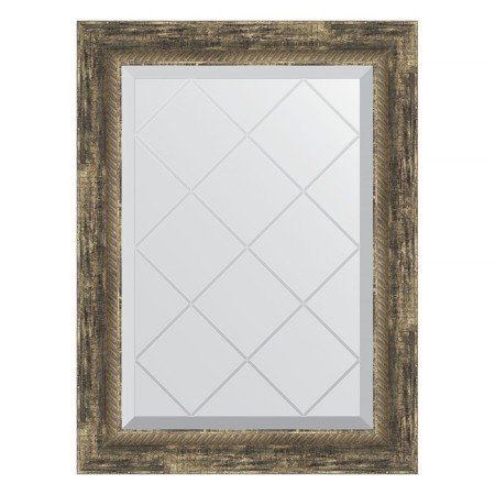 Mirror with engraving in the baguette frame, an old tree with weaving 70 mm, 53x71 cm