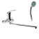 Bath mixer Zein ZC2047, pour 30 cm, cartridge 40 mm, with a shower set, chrome
