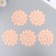 The workpiece of Foamiran "Flower Curly" 10x9.5 cm set 5 pcs. Ribbed peach