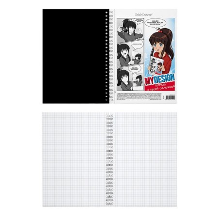 Notebook A5, 80 sheets in a cage on the crest Erichkrause "MyDesign", a plastic cover, an offset unit, whiteness 100%-2